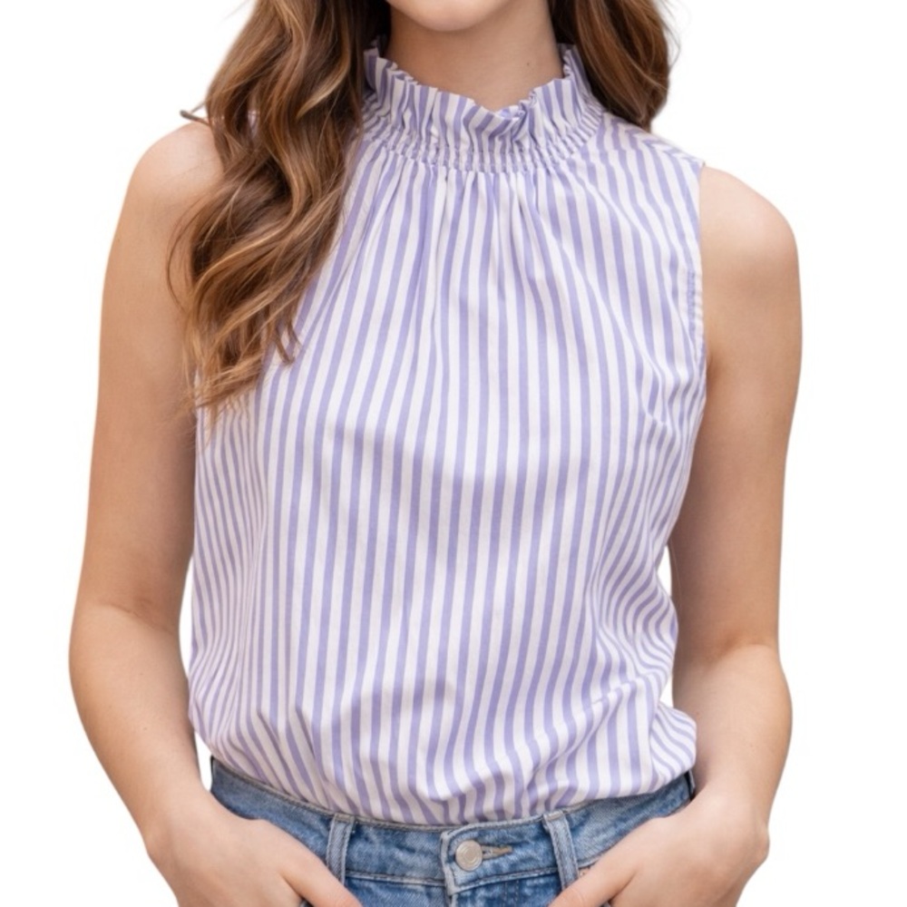 Banana Republic Purple Striped Blouse